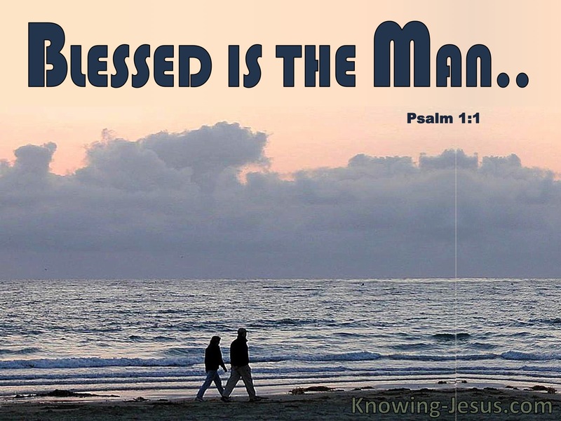 Psalm 1:1 Blessed Is The Man (gray)
